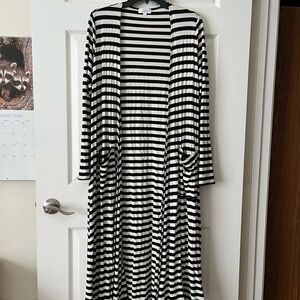 LuLaRoe Black and White Striped Sarah